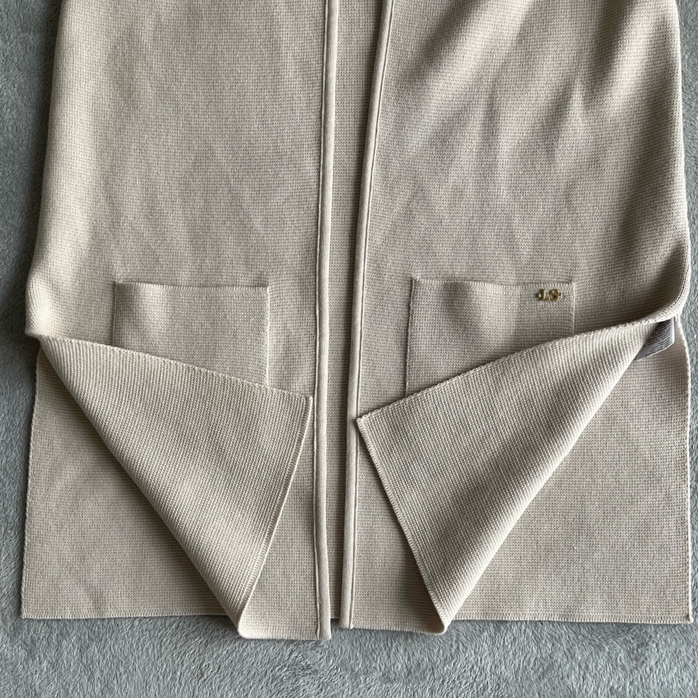 Luisa Spagnoli Wool Knit Sweater Vest Beige Size Large - Picture 3 of 8